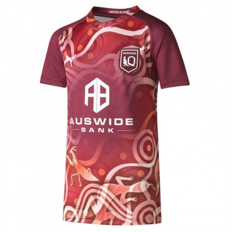QLD Maroons Mens Indigenous Training Rugby Jersey 2023