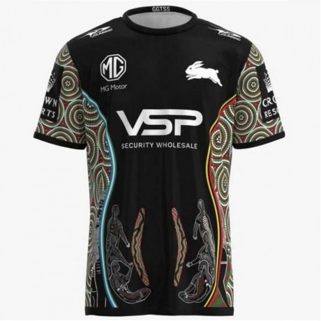 South Sydney Rabbitohs Mens Indigenous Training Rugby Tee 2023