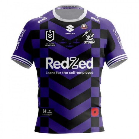 Melbourne Storm Mens Anzac Rugby Jersey 2025