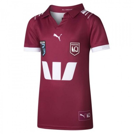 Harvey Norman QLD Maroons Kids Home Rugby Jersey 2025