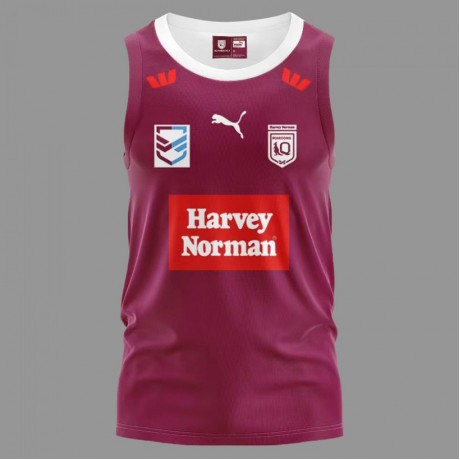 Harvey Norman QLD Maroons Men's Training Singlet 2024
