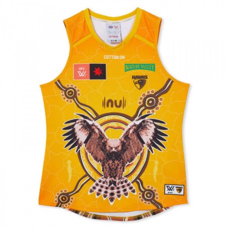 Hawthorn Hawks Mens Season 8 AFLW Indigenous Guernsey